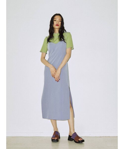 jouetie（ジュエティ）の「レイヤードワンピース【キャミワンピース】（ワンピース・レディース・ブラック/ブルー/パープル・MEDIUM）」の3枚目の写真