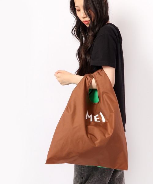 MEI(メイ)の「MEI エコバッグ(エコバッグ/サブバッグ・メンズ・ベージュ/パープル/グレー/レッド/サックスブルー/ピンク/フューシャピンク/ブルー系その他/パープル系その他/グレー×ピンク/ロイヤルブルー/ブラウン系その他2/ブルー系その他2/イエロー/オレンジ/ライトブラウン/ダークパープル/ブラウン系その他/グリーン系その他・FREE)」の6枚目の写真