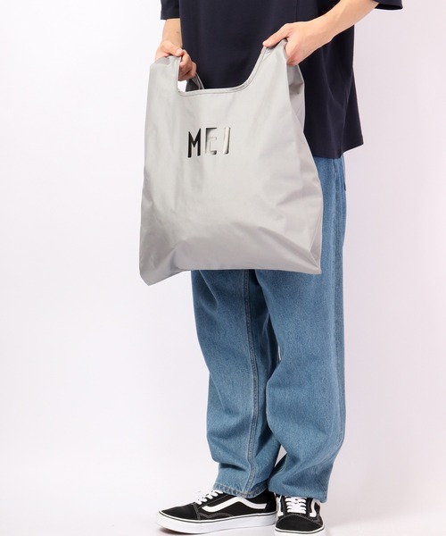 MEI(メイ)の「MEI エコバッグ(エコバッグ/サブバッグ・メンズ・ベージュ/パープル/グレー/レッド/サックスブルー/ピンク/フューシャピンク/ブルー系その他/パープル系その他/グレー×ピンク/ロイヤルブルー/ブラウン系その他2/ブルー系その他2/イエロー/オレンジ/ライトブラウン/ダークパープル/ブラウン系その他/グリーン系その他・FREE)」の3枚目の写真