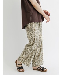 Samansa Mos2 blue | ダマスクプリントイージーパンツ(その他パンツ)