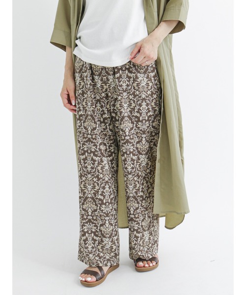 Samansa Mos2 blue（サマンサモスモスブルー）の「ダマスクプリントイージーパンツ（その他パンツ・レディース・カーキ/ブラウン/ブラック・ﾌﾘ-）」の14枚目の写真