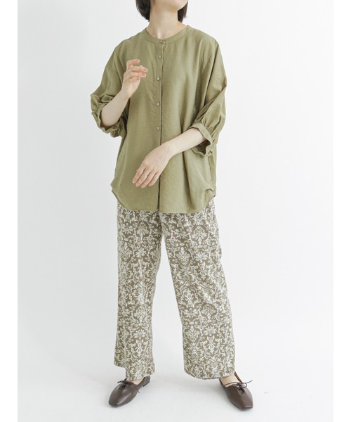 Samansa Mos2 blue（サマンサモスモスブルー）の「ダマスクプリントイージーパンツ（その他パンツ・レディース・カーキ/ブラウン/ブラック・ﾌﾘ-）」の15枚目の写真