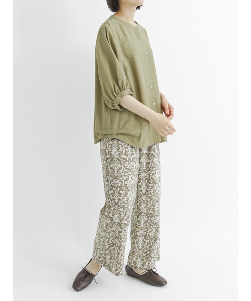 Samansa Mos2 blue（サマンサモスモスブルー）の「ダマスクプリントイージーパンツ（その他パンツ・レディース・カーキ/ブラウン/ブラック・ﾌﾘ-）」の16枚目の写真