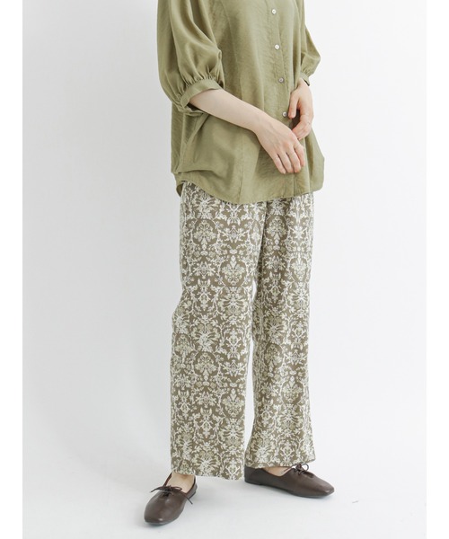Samansa Mos2 blue（サマンサモスモスブルー）の「ダマスクプリントイージーパンツ（その他パンツ・レディース・カーキ/ブラウン/ブラック・ﾌﾘ-）」の18枚目の写真