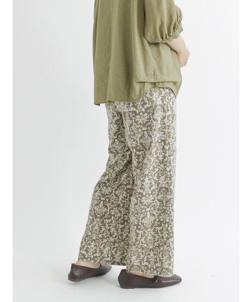 Samansa Mos2 blue（サマンサモスモスブルー）の「ダマスクプリントイージーパンツ（その他パンツ・レディース・カーキ/ブラウン/ブラック・ﾌﾘ-）」の20枚目の写真