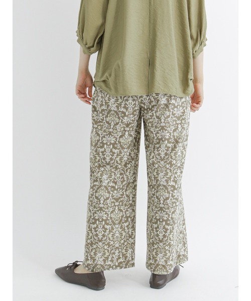 Samansa Mos2 blue（サマンサモスモスブルー）の「ダマスクプリントイージーパンツ（その他パンツ・レディース・カーキ/ブラウン/ブラック・ﾌﾘ-）」の21枚目の写真