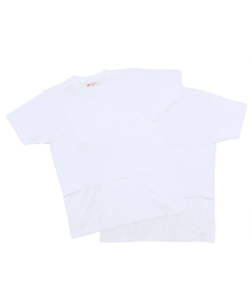 HANES(ヘインズ)の「WEGO/Hanes 2packC-T(S)(Tシャツ/カットソー・メンズ・ホワイト/ブラック・MEDIUM/LARGE)」の2枚目の写真