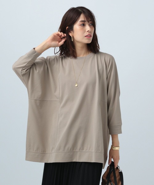BAYFLOW(ベイフロー)の「キリカエポンチョプルオーバー(Tシャツ/カットソー・レディース・ホワイト/ブラック/グリーン/モカ・FREE)」の3枚目の写真