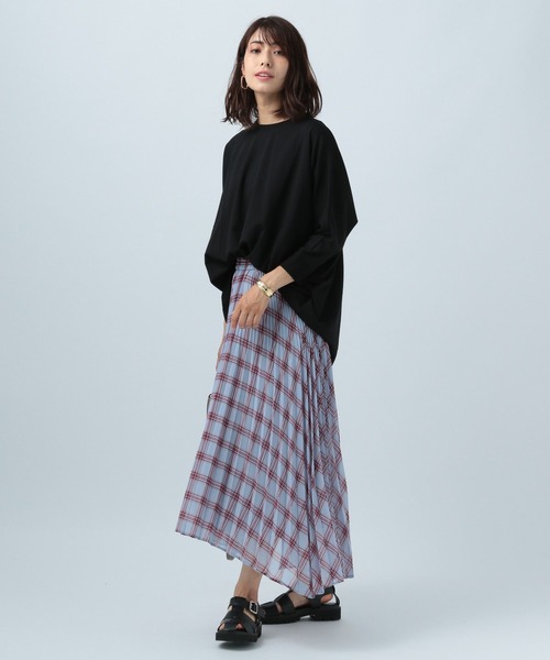 BAYFLOW(ベイフロー)の「キリカエポンチョプルオーバー(Tシャツ/カットソー・レディース・ホワイト/ブラック/グリーン/モカ・FREE)」の8枚目の写真