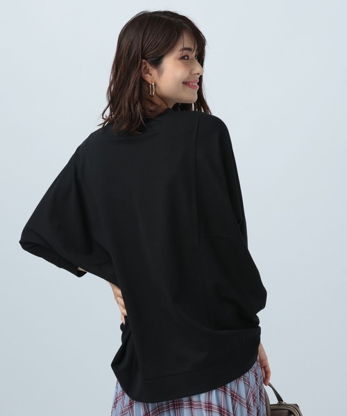 BAYFLOW(ベイフロー)の「キリカエポンチョプルオーバー(Tシャツ/カットソー・レディース・ホワイト/ブラック/グリーン/モカ・FREE)」の13枚目の写真