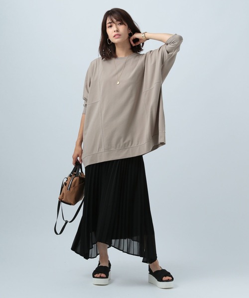 BAYFLOW(ベイフロー)の「キリカエポンチョプルオーバー(Tシャツ/カットソー・レディース・ホワイト/ブラック/グリーン/モカ・FREE)」の16枚目の写真