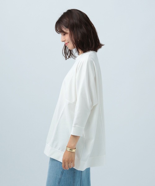 BAYFLOW(ベイフロー)の「キリカエポンチョプルオーバー(Tシャツ/カットソー・レディース・ホワイト/ブラック/グリーン/モカ・FREE)」の14枚目の写真