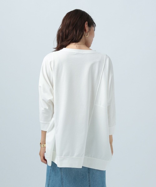 BAYFLOW(ベイフロー)の「キリカエポンチョプルオーバー(Tシャツ/カットソー・レディース・ホワイト/ブラック/グリーン/モカ・FREE)」の17枚目の写真