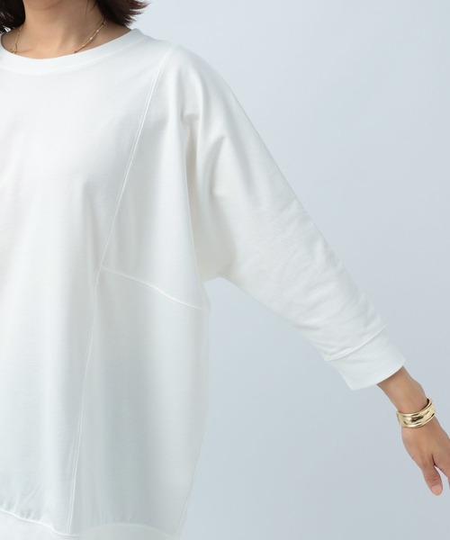 BAYFLOW(ベイフロー)の「キリカエポンチョプルオーバー(Tシャツ/カットソー・レディース・ホワイト/ブラック/グリーン/モカ・FREE)」の20枚目の写真