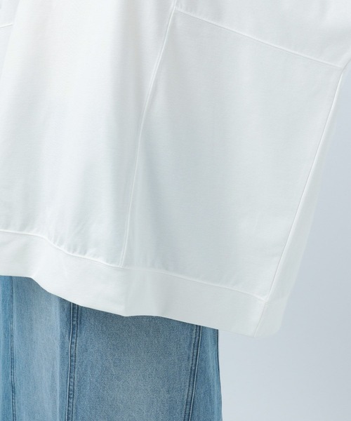 BAYFLOW(ベイフロー)の「キリカエポンチョプルオーバー(Tシャツ/カットソー・レディース・ホワイト/ブラック/グリーン/モカ・FREE)」の12枚目の写真
