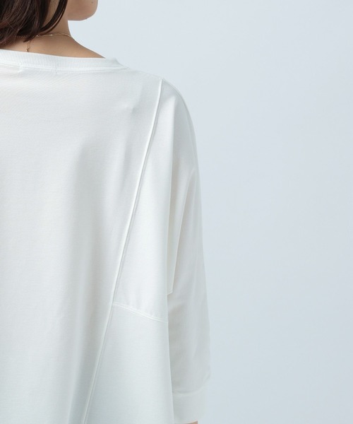BAYFLOW(ベイフロー)の「キリカエポンチョプルオーバー(Tシャツ/カットソー・レディース・ホワイト/ブラック/グリーン/モカ・FREE)」の7枚目の写真