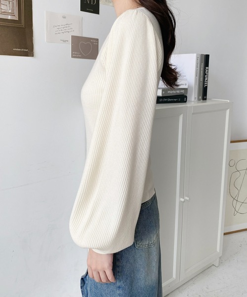 新品タグ付き　H スクエアネック ハーフスリーブ ニットプルオーバー セール】【累計販売枚数2万枚突破！】12G スクエアネックタック