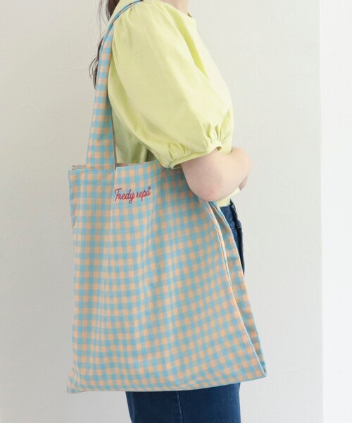 fredy repit（フレディレピ）の「カラーギンガムパーテーション トートバッグ（トートバッグ・レディース・ブラック系その他/グリーン系その他/ブルー系その他/ピンク系その他/グリーン系その他2・FREE）」の17枚目の写真