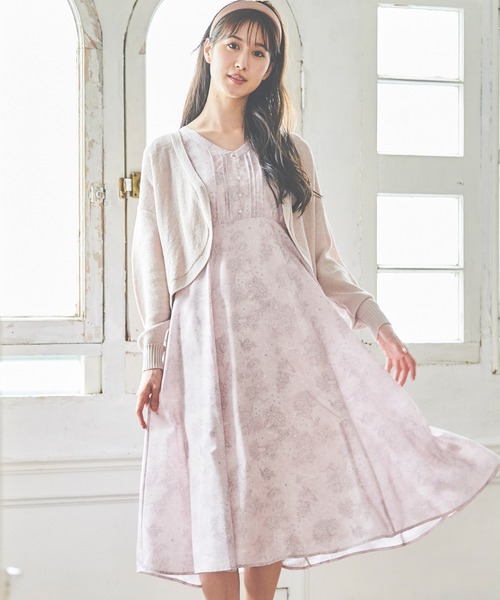 LAISSE PASSE（レッセパッセ）の「Backリボン ボレロカーディガン（カーディガン/ボレロ・レディース・スモークピンク/ダークグレー/アイボリー・MEDIUM）」の22枚目の写真