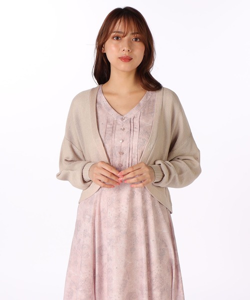 LAISSE PASSE（レッセパッセ）の「Backリボン ボレロカーディガン（カーディガン/ボレロ・レディース・スモークピンク/ダークグレー/アイボリー・MEDIUM）」の19枚目の写真