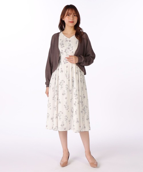 LAISSE PASSE（レッセパッセ）の「Backリボン ボレロカーディガン（カーディガン/ボレロ・レディース・スモークピンク/ダークグレー/アイボリー・MEDIUM）」の16枚目の写真