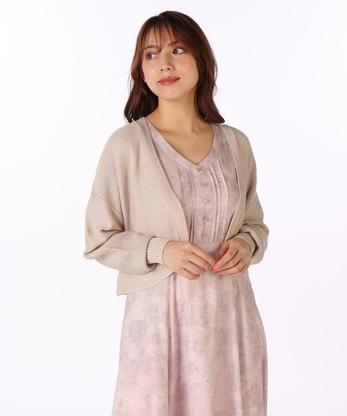 LAISSE PASSE（レッセパッセ）の「Backリボン ボレロカーディガン（カーディガン/ボレロ・レディース・スモークピンク/ダークグレー/アイボリー・MEDIUM）」の21枚目の写真