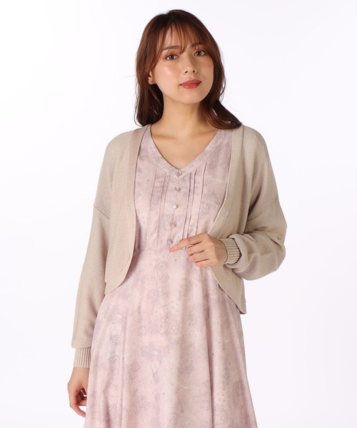 LAISSE PASSE（レッセパッセ）の「Backリボン ボレロカーディガン（カーディガン/ボレロ・レディース・スモークピンク/ダークグレー/アイボリー・MEDIUM）」の13枚目の写真