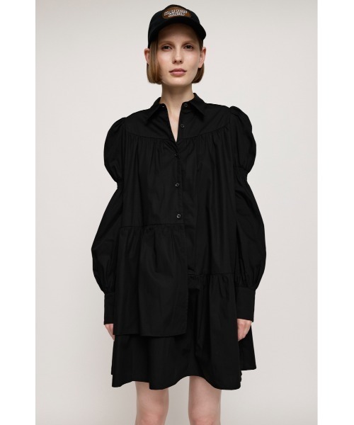 SLY(スライ)の「STEP HEM SMOCK DRESS ステップ ヘム スモックドレス シャツワンピース(シャツワンピース・レディース・グリーン/ブラック/ホワイト・1/2)」の10枚目の写真