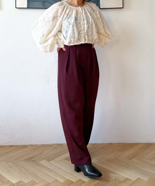 archives（アルシーヴ）の「フェザーフラワーボリュームギャザーブラウス（シャツ/ブラウス・レディース・アイボリー/ブルーグレー/ブラック・MEDIUM）」の14枚目の写真