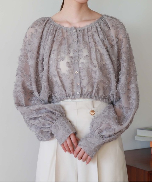 archives（アルシーヴ）の「フェザーフラワーボリュームギャザーブラウス（シャツ/ブラウス・レディース・アイボリー/ブルーグレー/ブラック・MEDIUM）」の20枚目の写真