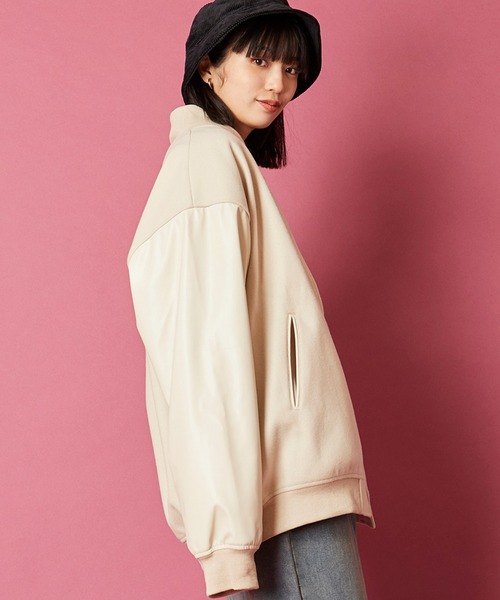 unrelaxing(アンリラクシング)の「オーバーサイズビッグシルエットスタジャン(スタジャン・メンズ・パープル/カーキ/グリーン/ブラック×ホワイト/ブラック×ブラック/グレー系1/ネイビー系1/ネイビー系2・FREE)」の17枚目の写真