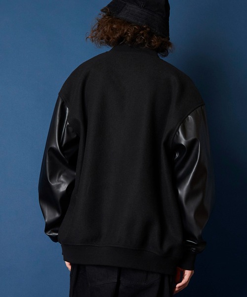 unrelaxing(アンリラクシング)の「オーバーサイズビッグシルエットスタジャン(スタジャン・メンズ・パープル/カーキ/グリーン/ブラック×ホワイト/ブラック×ブラック/グレー系1/ネイビー系1/ネイビー系2・FREE)」の20枚目の写真