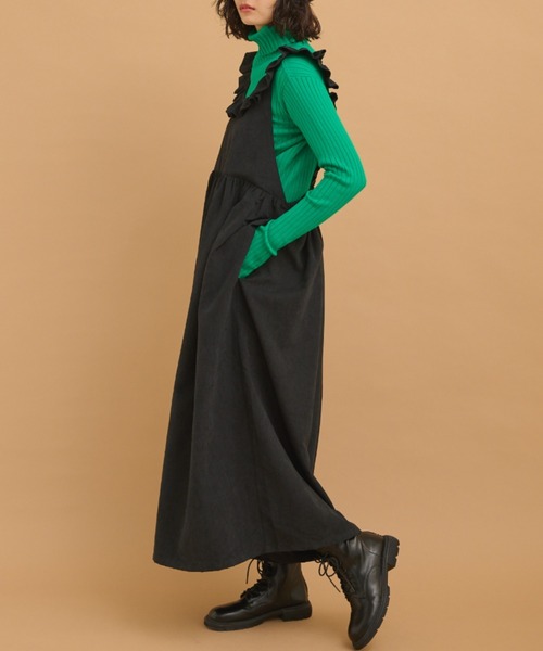 MERLOT(メルロー)の「フリルオーバーオール(サロペット/オーバーオール・レディース・グリーン/ブラック・FREE)」の22枚目の写真