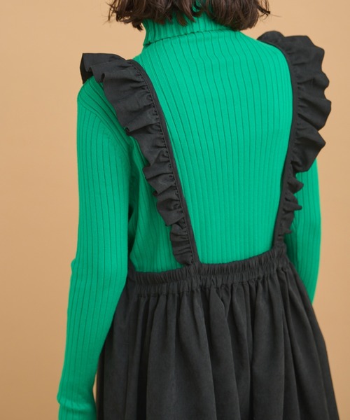 MERLOT(メルロー)の「フリルオーバーオール(サロペット/オーバーオール・レディース・グリーン/ブラック・FREE)」の20枚目の写真