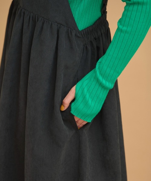 MERLOT(メルロー)の「フリルオーバーオール(サロペット/オーバーオール・レディース・グリーン/ブラック・FREE)」の11枚目の写真