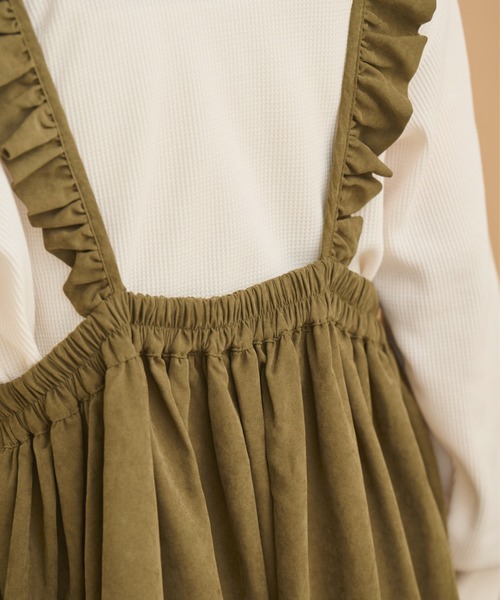 MERLOT(メルロー)の「フリルオーバーオール(サロペット/オーバーオール・レディース・グリーン/ブラック・FREE)」の21枚目の写真