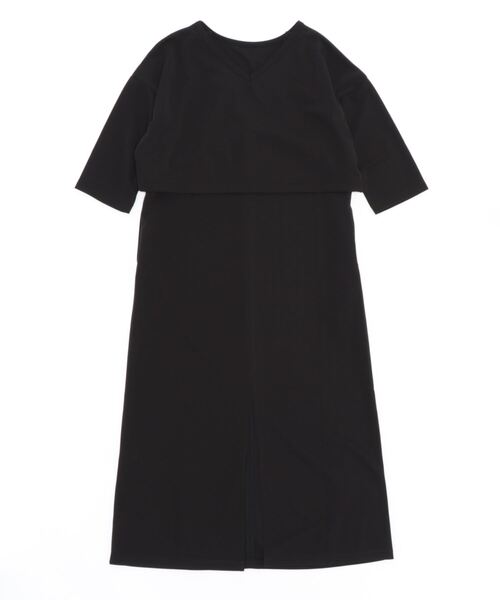 HELIOPOLE（エリオポール）の「SMOOTH CUT ENSEMBLE OP（ワンピース・レディース・ブラック/カーキ・38）」の4枚目の写真