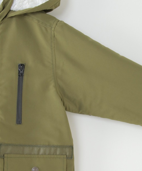 ikka（イッカ）の「裏ボアモッズジャケット（120~160cm）（モッズコート・キッズ・ネイビー/カーキオリーブ・120/130/140/150/160）」の13枚目の写真