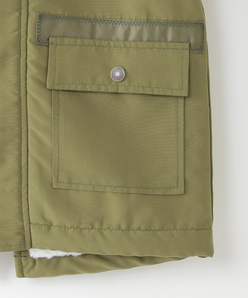 ikka（イッカ）の「裏ボアモッズジャケット（120~160cm）（モッズコート・キッズ・ネイビー/カーキオリーブ・120/130/140/150/160）」の9枚目の写真