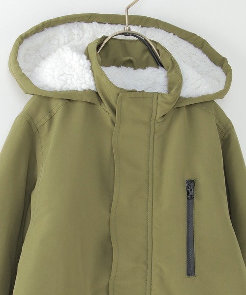 ikka（イッカ）の「裏ボアモッズジャケット（120~160cm）（モッズコート・キッズ・ネイビー/カーキオリーブ・120/130/140/150/160）」の11枚目の写真