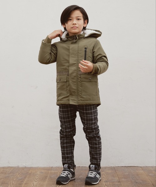 ikka（イッカ）の「裏ボアモッズジャケット（120~160cm）（モッズコート・キッズ・ネイビー/カーキオリーブ・120/130/140/150/160）」の17枚目の写真
