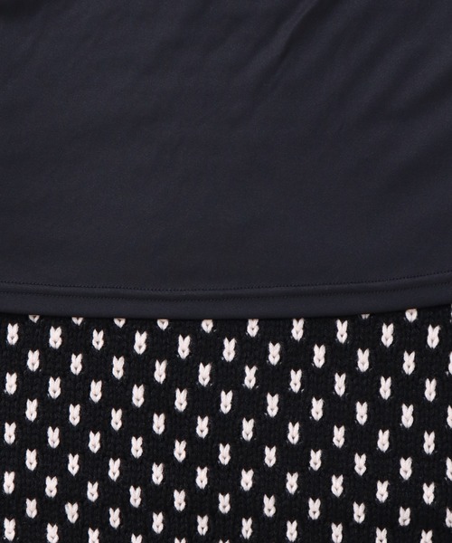 hunch（ハンチ）の「レトロ ジャガード柄 ニットロングスカート（スカート・レディース・グリーン/ブラック/ブルー・FREE）」の14枚目の写真