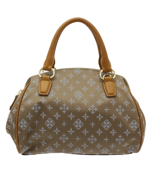 russet（ラシット）の「レザーパイピングミニボストンバッグ【business】（ボストンバッグ・レディース・ダークブラウン/サンドベージュ/グレー・FREE）」の3枚目の写真