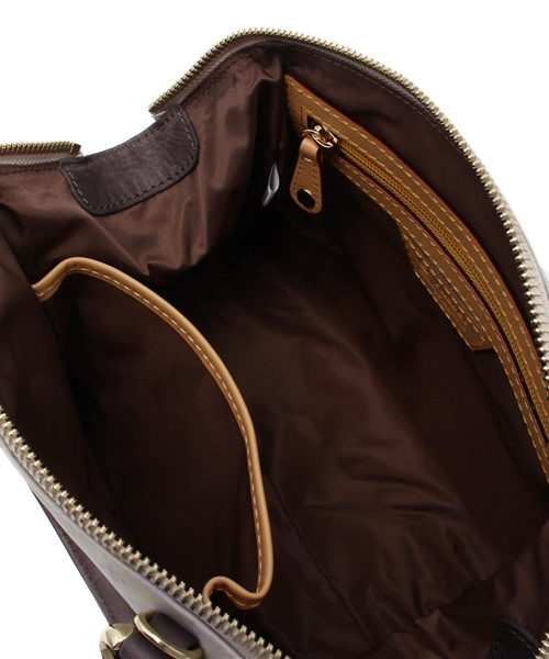 russet（ラシット）の「レザーパイピングミニボストンバッグ【business】（ボストンバッグ・レディース・ダークブラウン/サンドベージュ/グレー・FREE）」の15枚目の写真