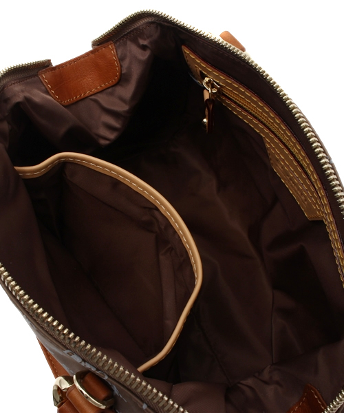 russet（ラシット）の「レザーパイピングミニボストンバッグ【business】（ボストンバッグ・レディース・ダークブラウン/サンドベージュ/グレー・FREE）」の9枚目の写真