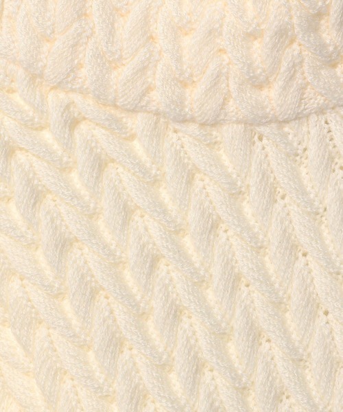 PAGEBOY(ページボーイ)の「チェーンケーブルニット(ニット/セーター・レディース・ブラック/オフホワイト/ターコイズブルー/グレイッシュベージュ・FREE)」の12枚目の写真