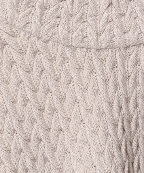 PAGEBOY(ページボーイ)の「チェーンケーブルニット(ニット/セーター・レディース・ブラック/オフホワイト/ターコイズブルー/グレイッシュベージュ・FREE)」の20枚目の写真