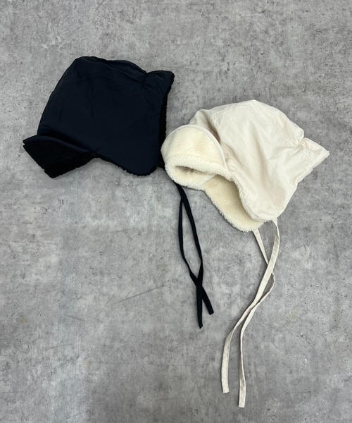 CIAOPANIC（チャオパニック）の「ボアフライトキャップ（キャップ・メンズ・オフホワイト/ブラック・FREE）」の3枚目の写真