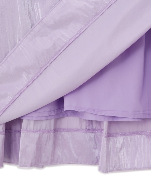 N.(N. Natural Beauty Basic)(エヌエヌナチュラルビューティーベーシック)の「◆メタリックフレアスカート(スカート・レディース・ホワイト/ライラック・MEDIUM)」の19枚目の写真