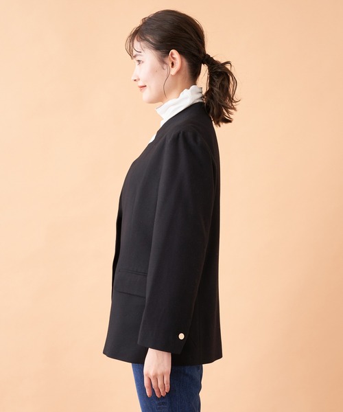 en recre（アンレクレ）の「裏地柄シングルジャケット（テーラード 